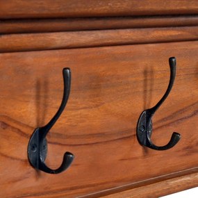 vidaXL Κρεμάστρα Τοίχου 70 x 10 x 20 εκ. από Μασίφ Ξύλο Teak