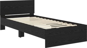 vidaXL Σκελετός Κρεβατιού Μαύρη Δρυς 80 x 200 cm Επεξεργασμένο Ξύλο