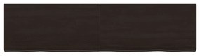 vidaXL Πάγκος Μπάνιου Σκούρο Καφέ 120x30x(2-6) εκ. Επεξεργ. Μασίφ Ξύλο