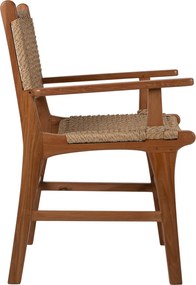 ΠΟΛΥΘΡΟΝΑ ΜΑΣΙΦ ΞΥΛΟ ΤEAK ΦΥΣΙΚΟ RATTAN ΣΧΟΙΝΙ 54Χ58Χ88Υεκ.HM9385.01