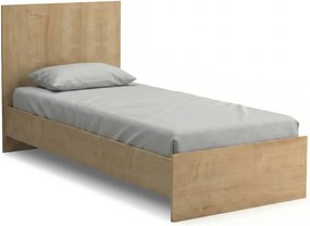 Κρεβάτι Troy Megapap χρώμα φυσικό οξιάς 100x200εκ.