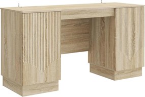 vidaXL Γραφείο Sonoma Δρυς 142,5 x 50 x 75 εκ. Επεξεργασμένο Ξύλο