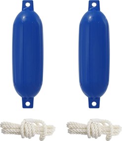 vidaXL Φτερά Σκαφών 2 τμχ. Ø 16 x 58 εκ Μπλε PVC
