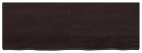 vidaXL Πάγκος Μπάνιου Σκούρο Καφέ 140x50x(2-6) εκ. Επεξεργ. Μασίφ Ξύλο