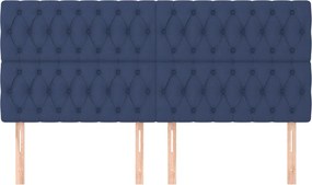 vidaXL Κεφαλάρι Μπλε 180x7x118/128 εκ. Ύφασμα
