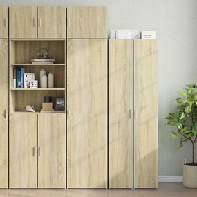 vidaXL Ντουλάπι Αποθήκευσης Στενό Δρυς 50x42,5x225 εκ. Επεξεργ. Ξύλο