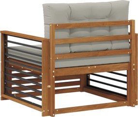 vidaXL Εξωτερικός καναπές Στερεό Ξύλο Ακακίας και Πολυεστέρ