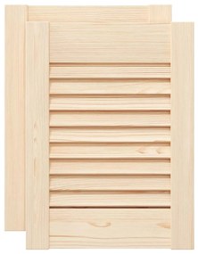 Πόρτες ντουλαπιών Louvred Design 2 τεμάχια 39,5x29,5 cm - Καφέ