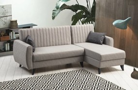 Corner Sofa-Bed Alkon - Light Grey Light Grey