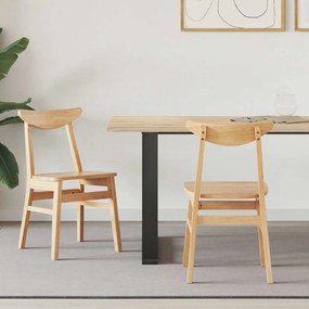 vidaXL Καρέκλες φαγητού 2 pcs Φυσικό 42 x 47.5 x 81 εκ