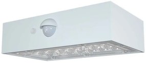 Ηλιακό Επιτοίχιο Φωτιστικό Κήπου LED BRICK Up-Down 3W 350lm IP65 με Αισθητήρα Κίνησης PIR Θερμό+Φυσικό Λευκό Άσπρο 10306 VTAC 10306 Λευκό