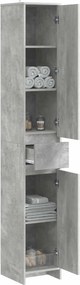 vidaXL Ντουλάπι Μπάνιου Γκρι Σκυροδέματος 30 x 33 x 190 εκ.