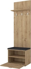 Έπιπλο εισόδου Track Megapap χρώμα sapphire oak 60x38,2x190εκ.