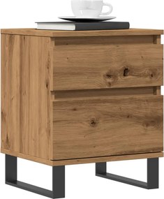 vidaXL Κομοδίνο τεχνίτης Δρυς 40x35x50 εκ. από Επεξεργασμένο Ξύλο