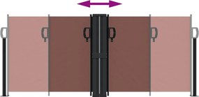 vidaXL Σκίαστρο Πλαϊνό Συρόμενο Καφέ 100 x 600 εκ.