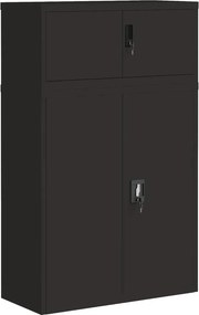 vidaXL Αρχειοθήκη Μαύρη 90x40x145 εκ. Ατσάλινη