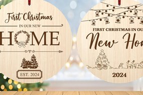 Σετ των 3 Intra απο ξύλο plywood 3mm-4mm πάχος Χριστουγεννιάτικο Στολίδι Σπιτιού Δίασταση 3x3 cm INTRAFABR-115671338