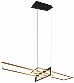 Φωτιστικό Οροφής Salinas 320310308 34W Led 110x40x150cm Brass Mat Trio Lighting Μέταλλο