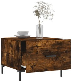 vidaXL Τραπεζάκια Σαλονιού 2 τεμ Καπνιστή Oak 50x50x40 εκ Επεξ. Ξύλο