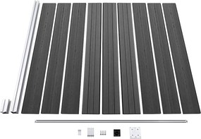 vidaXL Σετ Πάνελ Περίφραξης Μαύρο 1564 x 186 εκ. από WPC