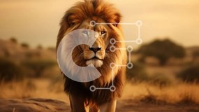 Intra Συλλεκτικό Ξύλινο Παζλ Plywood 4mm - Όμορφη εικόνα ενός λιονταριού στην άγρια φύση Σε Ξύλινο Κουτί - Διαστάσεις: 10x10 cm – 25 κομμάτια