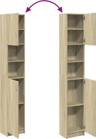 vidaXL Στήλη Μπάνιου Sonoma Δρυς 32 x 25,5 x 190εκ. Επεξεργασμένο Ξύλο