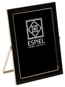 Κορνίζα Μεταλλική Μαύρη-Χρυσή ESPIEL 10x15εκ. FAM609