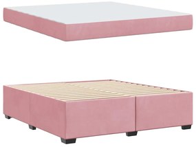 vidaXL Σκελετός Κρεβατιού Άλλο Ροζ 180 x 200 cm Βελούδο