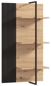 Wall Shelf Vandea ZP3P Artisan Oak - Black Matt 58x19x105 cm 58x19x105 εκ.