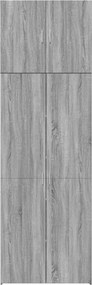 vidaXL Ντουλάπι Γκρι Sonoma 80x42,5x249 εκ. από Επεξεργασμένο Ξύλο