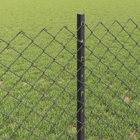 vidaXL Συρματόπλεγμα Περίφραξης με Πάσσαλο 25 x 0,8 m