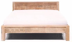 Κρεβάτι Puro High Ξύλο Καφέ 189x218x91εκ - Μπεζ