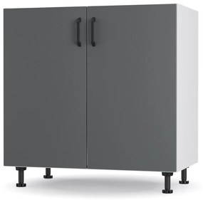 Modest Κάτω Ντουλάπι Νεροχύτη Ανθρακί 80x48x82cm LS8082M03