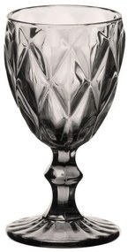 Ποτήρι Νερού Κολωνάτο Kare 320ml Smoke - Cryspo Trio - 6 ΤΜΧ