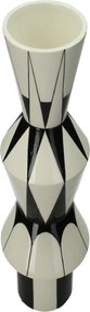 Βάζο ArteLibre Με Σχέδιο Μαύρο Δολομίτης 13x13x32.5cm