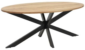 Τραπέζι Bonre φυσικό μασίφ ξύλο ακακίας-πόδι μαύρο μέταλλο 175x96x76εκ. Υλικό: ACACIA WOOD 223-000029
