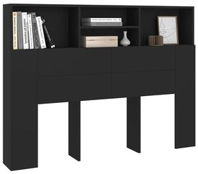 vidaXL Κεφαλάρι Με Αποθηκευτικό Χώρο Μαύρο 140 x 19 x 103,5 εκ.