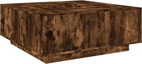 vidaXL Τραπεζάκι Σαλονιού Καπνιστή Δρυς 100x100x40 εκ Επεξεργασμ. Ξύλο