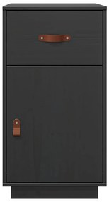 vidaXL Ντουλάπι Γραφείου Μαύρο 40 x 50 x 75 εκ. Μασίφ Ξύλο Πεύκου