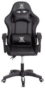 ΠΟΛΥΘΡΟΝΑ GAMING DARREN  ΜΑΥΡΟ-ΛΕΥΚΟ PVC &amp; NYLON 51x49x125Υεκ.