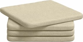 vidaXL Μαξιλάρια καθισμάτων 4 pcs Κρεμ 40 x 40 x 3 cm ύφασμα
