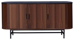 Μπουφές Oval 05-0665 150x45x74cm Walnut-Black Αλουμίνιο,Μελαμίνη