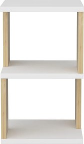 Κομοδίνο Λευκό / Δρυς CLOZO 29.6x29.6x49.4