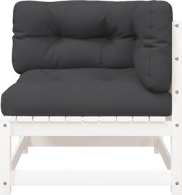 vidaXL Patio Sofa White Pine
