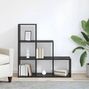 vidaXL Βιβλιοθήκη Μαύρη δρυς 99 x 29 x 99 εκ Επεξεργασμένο ξύλο