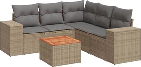vidaXL Patio Sofa Set 5-θέσια Beige and Grey