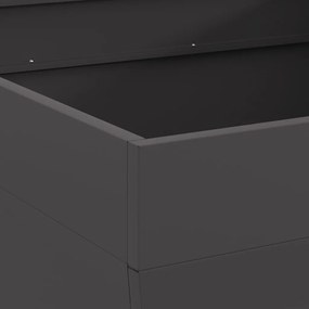 vidaXL Τζάκι Τετράγωνο Μαύρο 80x80x43 εκ. Ατσάλι