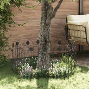 vidaXL Φράχτης Κήπου Καφασωτά Μαύρο 305,5 x 55,5 x 0,3 εκ