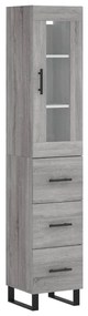 vidaXL Μπουφές Sonoma Γκρι 34,5 x 34 x 180 εκ. από Επεξεργασμένο Ξύλο