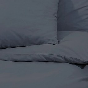 vidaXL Σετ Παπλωματοθήκης Ανθρακί 140x200 εκ. Βαμβακερό